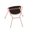 Manhattan Comfort Madeline Chair, Rose Pink Gold and Black, PK2 2-197AMC5